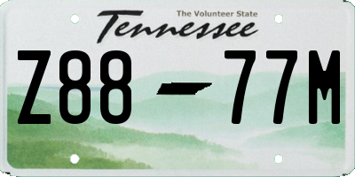 TN license plate Z8877M
