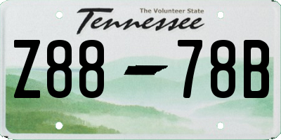 TN license plate Z8878B