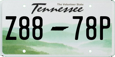 TN license plate Z8878P