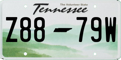 TN license plate Z8879W