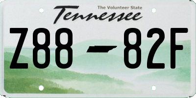 TN license plate Z8882F