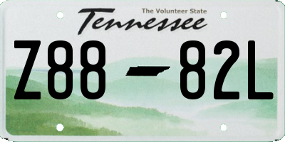 TN license plate Z8882L