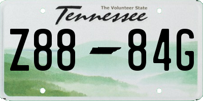 TN license plate Z8884G