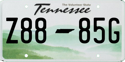 TN license plate Z8885G