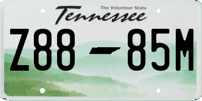 TN license plate Z8885M