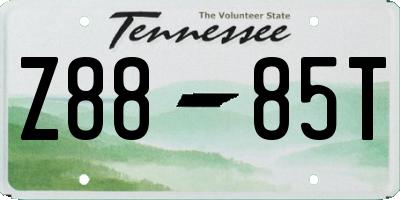 TN license plate Z8885T