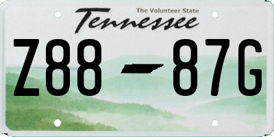 TN license plate Z8887G