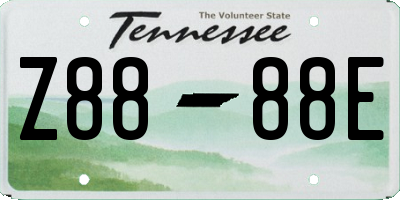 TN license plate Z8888E