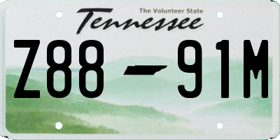 TN license plate Z8891M