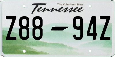 TN license plate Z8894Z