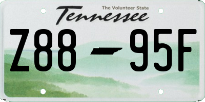 TN license plate Z8895F