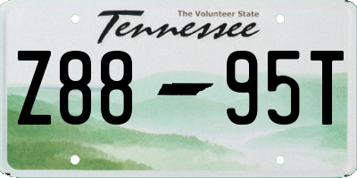 TN license plate Z8895T