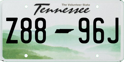 TN license plate Z8896J