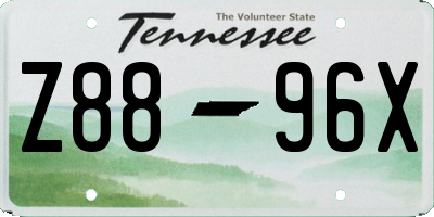 TN license plate Z8896X