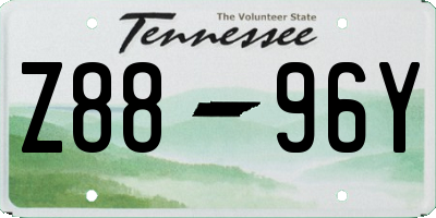 TN license plate Z8896Y