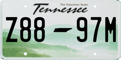 TN license plate Z8897M