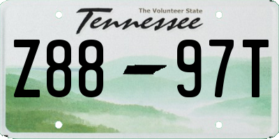 TN license plate Z8897T