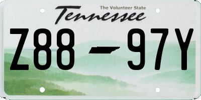 TN license plate Z8897Y