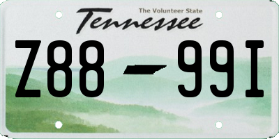 TN license plate Z8899I