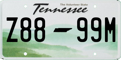 TN license plate Z8899M