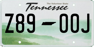 TN license plate Z8900J