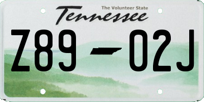 TN license plate Z8902J