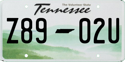 TN license plate Z8902U