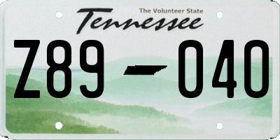 TN license plate Z8904O