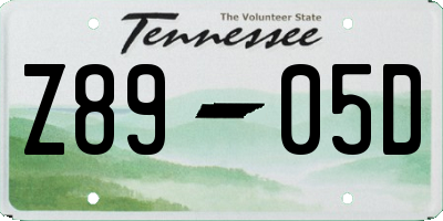 TN license plate Z8905D