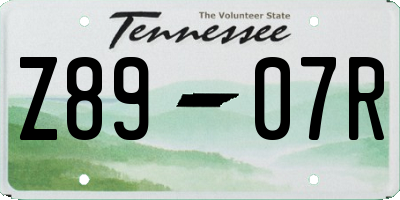 TN license plate Z8907R