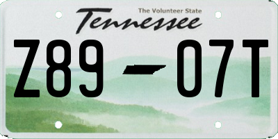 TN license plate Z8907T