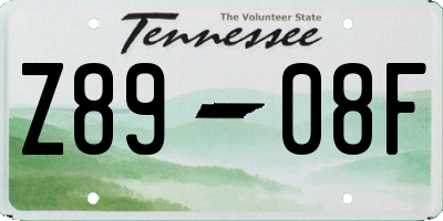 TN license plate Z8908F