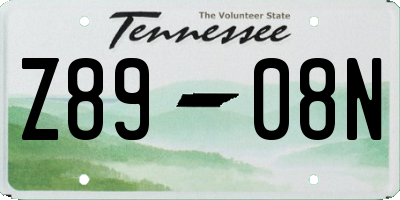 TN license plate Z8908N