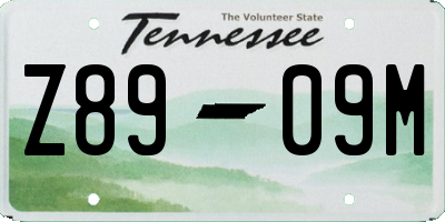 TN license plate Z8909M