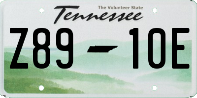 TN license plate Z8910E