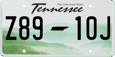 TN license plate Z8910J