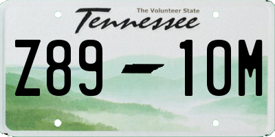 TN license plate Z8910M