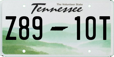 TN license plate Z8910T