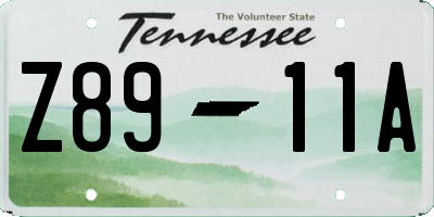 TN license plate Z8911A