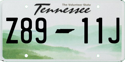 TN license plate Z8911J