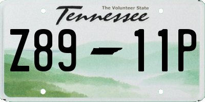 TN license plate Z8911P