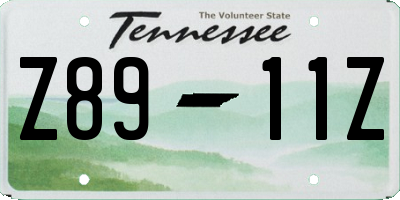 TN license plate Z8911Z