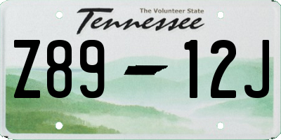 TN license plate Z8912J