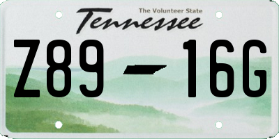 TN license plate Z8916G