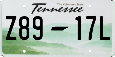TN license plate Z8917L