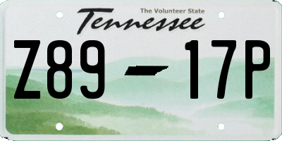 TN license plate Z8917P