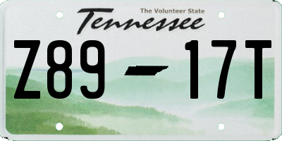 TN license plate Z8917T