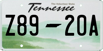 TN license plate Z8920A