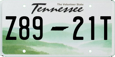 TN license plate Z8921T