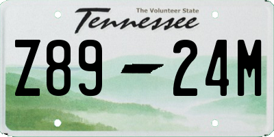 TN license plate Z8924M